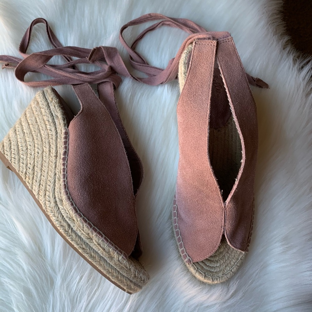 Seychelles espadrille ankle tie wedge